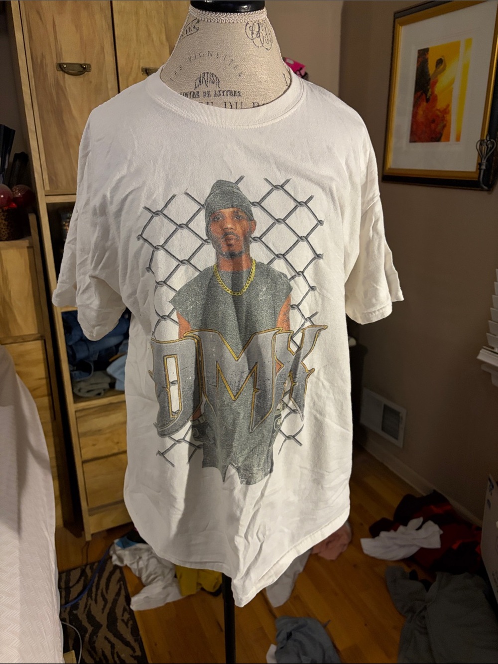 White DMX Men's Crew Neck T-Shirt - XL